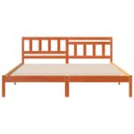 vidaXL Cadre de lit avec tête de lit Brun cire 150 x 200 cm Pin massif