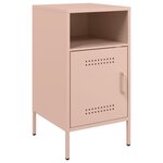 vidaXL Tables de chevet 2 Pièces rose 36x39x68 cm acier
