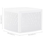 vidaXL Table d'appoint Blanc 54x54x36 5 cm Plastique