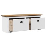 VidaXL Banc de couloir BODO blanc et marron 114x40x45 cm
