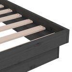 vidaXL Cadre de lit sans matelas gris bois massif