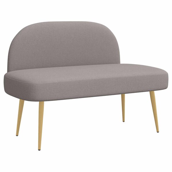 vidaXL Banc rembourré avec dossier Taupe 110 x 60 x 76 cm