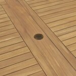 vidaXL Table extensible de jardin 180-280x100x75 cm Teck solide Ovale