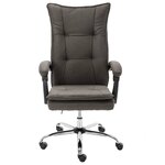 vidaXL Chaise de bureau Gris Tissu