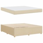 vidaXL Cadre de lit avec matelas avec matelas Crème 180 x 200 cm tissu