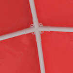 vidaXL Tente de fête 250 x 250 x 240 cm Rouge PE et acier