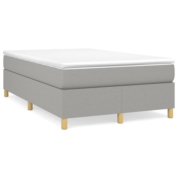 vidaXL Cadre de lit Gris clair 120x200 cm Tissu