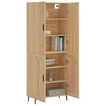 vidaXL Buffet haut Chêne sonoma 69 5x34x180 cm Bois d'ingénierie