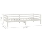 vidaXL Lit de repos avec tiroirs 90x200 cm Blanc Bois de pin massif