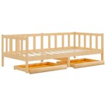 vidaXL Lit de repos avec tiroirs 90x200 cm Bois de pin massif