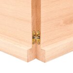 vidaXL Étagère murale 180x50x(2-4) cm bois de chêne massif non traité