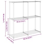 vidaXL Étagère de rangement blanc 43 x 27 x 90 cm Aluminium