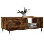vidaXL Table basse Chêne fumé 90x50x36 5 cm Bois d'ingénierie