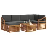 vidaXL Ensemble de canapé d'angle 7 Pièces Naturel et Anthracite