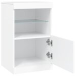vidaXL Buffet avec lumières LED blanc 41x37x67 cm