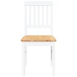 vidaXL Chaises à manger 2 Pièces blanc bois massif caoutchouc