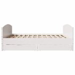 vidaXL Cadre de lit sans matelas blanc 160x200 cm bois de pin massif