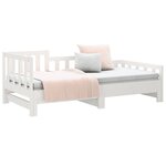 vidaXL Lit coulissant sans matelas blanc 2x(80x200)cm