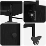 vidaXL Chariot de cuisine Chêne noir 56x43x89 5 cm Bois reconstitué