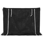 vidaXL Portant de bois de chauffage et housse de pluie acier galvanisé