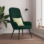 vidaXL Chaise de relaxation Vert foncé Velours