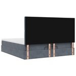 VidaXL Cadre de lit ottoman avec matelas gris foncé 180x200cm velours