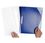 Chemise à lamelle Premium PVC A4+ bleue x 10 EXACOMPTA