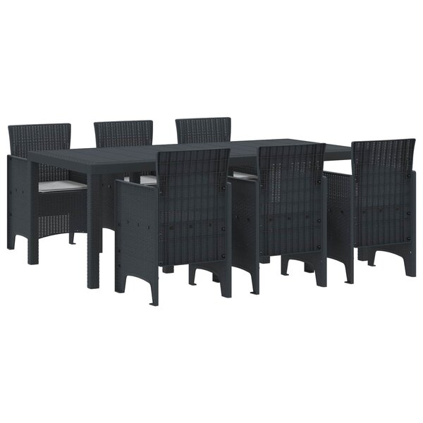 vidaXL Ensemble de salle à manger pour jardin 7 Pièces Anthracite