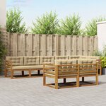 vidaXL Ensemble de canapés d'extérieur 8 Pièces Naturel et Beige