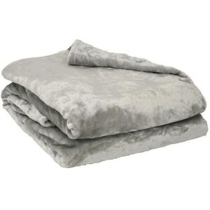 Couverture microflanelle 180 x 220 cm perle