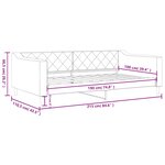 vidaXL Lit de jour gris clair 100x190 cm tissu