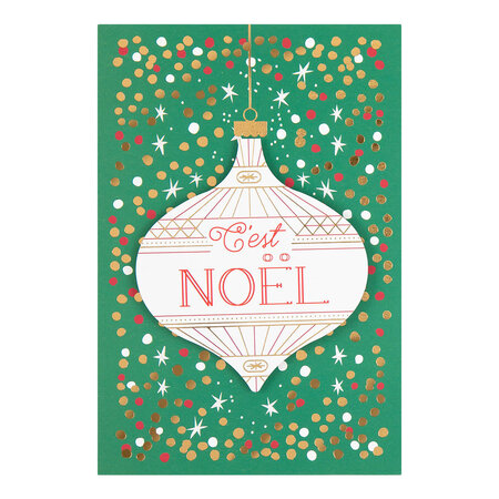 Carte de vœux noël chic boule noël - draeger paris