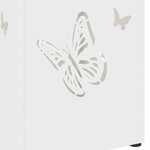 vidaXL Porte-parapluie Blanc 15 5 x 15 5 x 49 cm Acier