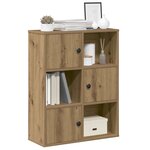 vidaXL Bibliothèque chêne artisanal 60x24x76 5 cm bois d'ingénierie