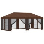 vidaXL Abri de jardin avec parois 6 x 3 m Marron Polyester et Acier