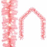 vidaXL Guirlande de Noël avec lumières LED 20 m Rose