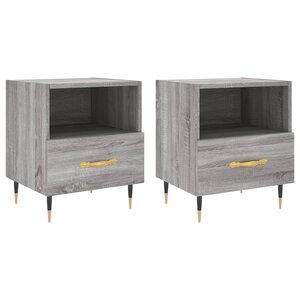 vidaXL Tables de chevet 2 Pièces sonoma gris 40x35x47 5 cm