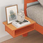 vidaXL Cadre de lit avec tables de chevet avec tête de lit Marron cire