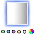 vidaXL Miroir à LED de bain Blanc brillant 40x8 5x37 cm Acrylique