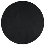 vidaXL Tapis OVIEDO à poils courts noir Ø 120 cm