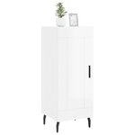 vidaXL Buffet Blanc brillant 34 5x34x90 cm Bois d'ingénierie