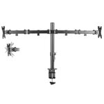 Newstar support de bureau réglable de 2 moniteurs 10"-32" 4-46 cm noir
