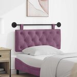 vidaXL Tête de lit suspendue Pourpre Velours