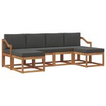 vidaXL Ensemble de canapés d'extérieur 6 pc Naturel et Anthracite