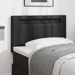 vidaXL Tête de lit Montage mural avec tête de lit Noir 100 cm PVC