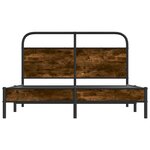 vidaXL Cadre de lit sans matelas 140x190 cm chêne fumé bois ingénierie