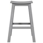 Tabourets de bar vidaXL 9 Pièces Gris clair HDPE