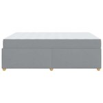vidaXL Cadre de lit avec matelas Gris clair 160 x 200 cm tissu