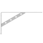 vidaXL Supports d'étagères 4Pièces 30x2 5x15 5cm argenté acier inoxydable