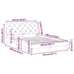 vidaXL Cadre de lit sans matelas vert foncé 140x190 cm velours